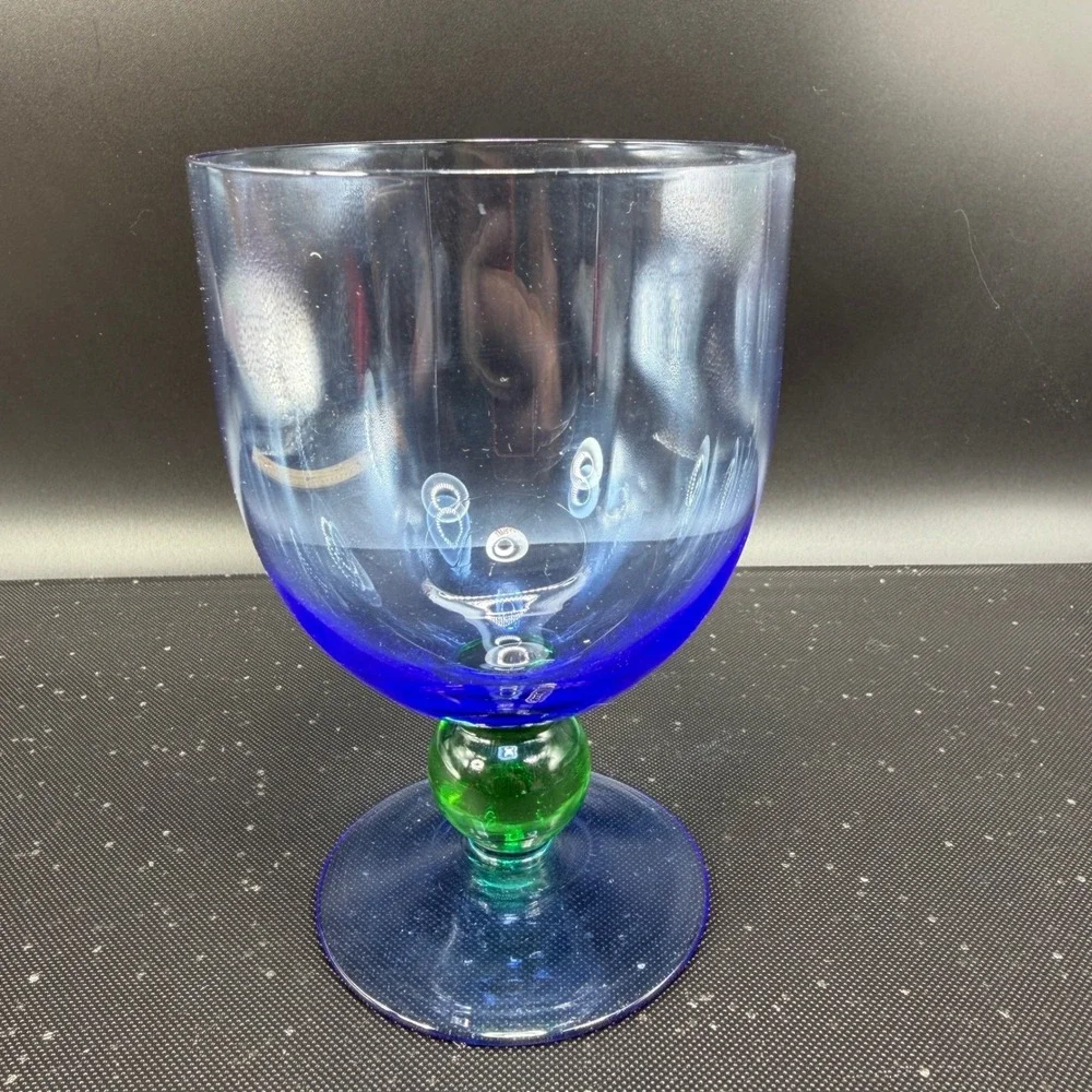 Royal Doulton Carmina Cups GobletsBarware Brandy‎ Snifters Green Ball Stem Set
